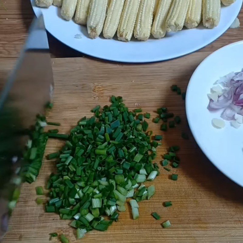 Step 1 Prepare the ingredients Young corn braised with pepper