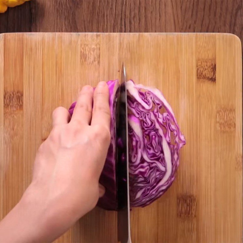 Step 2 Prepare other ingredients Purple cabbage salad