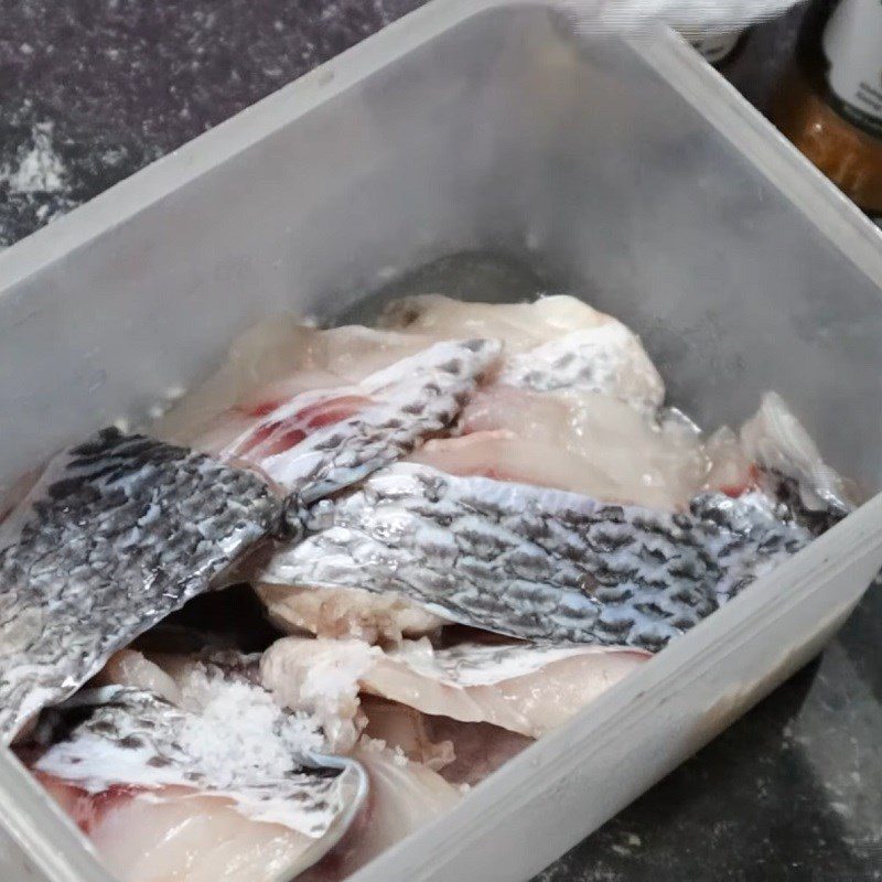 Step 2 Prepare and marinate snakehead fish Brown rice fish noodle