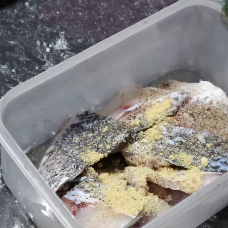 Step 2 Prepare and marinate snakehead fish Brown rice fish noodle