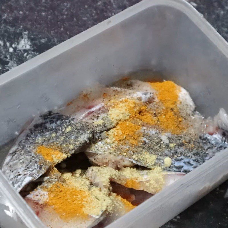Step 2 Prepare and marinate snakehead fish Brown rice fish noodle