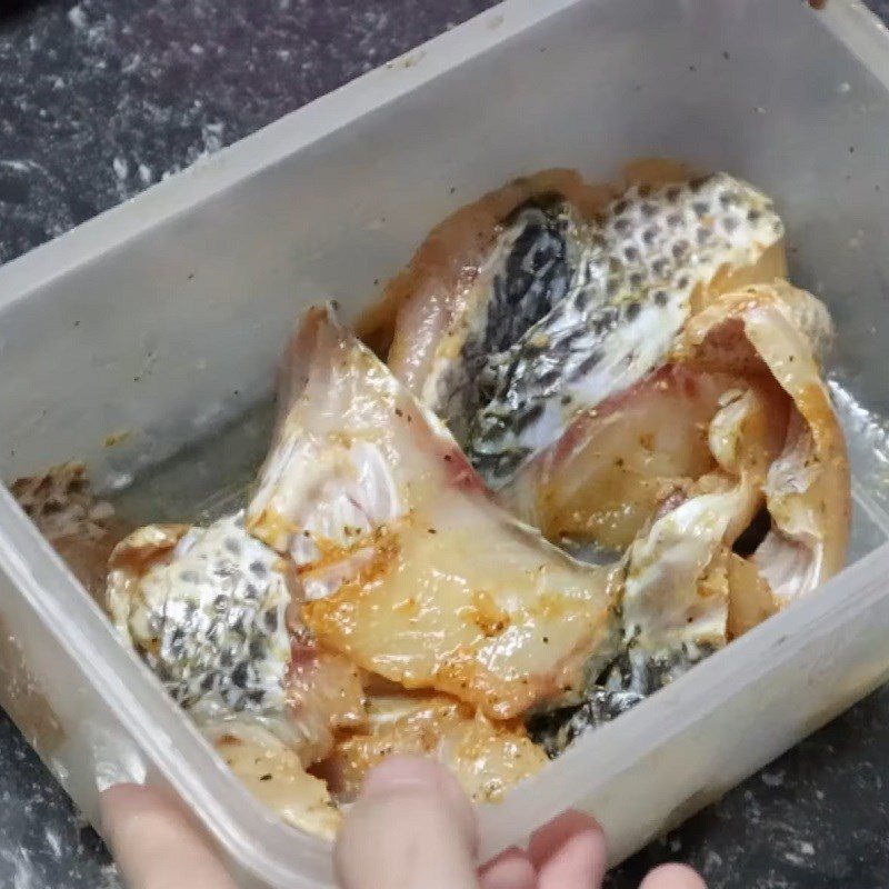Step 2 Prepare and marinate snakehead fish Brown rice fish noodle