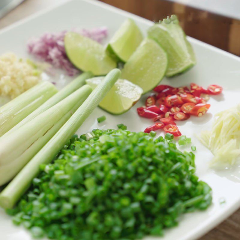 Step 2 Prepare other ingredients for Bun cha ca Nha Trang