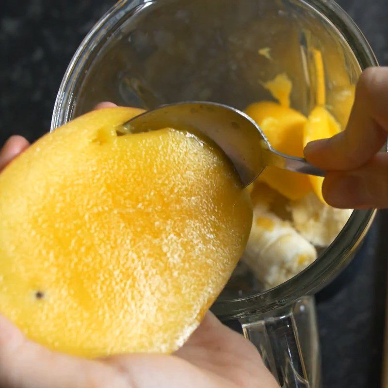 Step 1 Prepare the orange, mango, and banana for Mango Banana Orange Smoothie