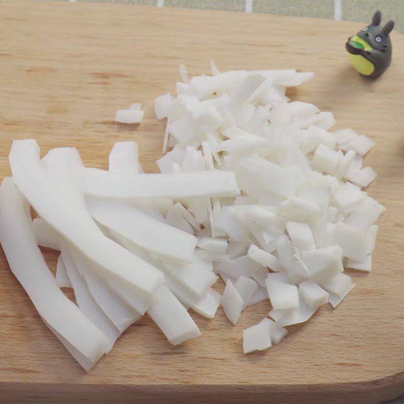 Step 2 Preparing coconut flesh Sweet potato coconut oat milk