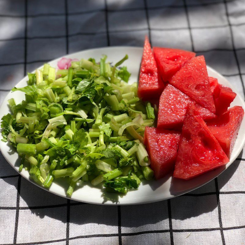 Step 2 Prepare the watermelon Celery and watermelon juice