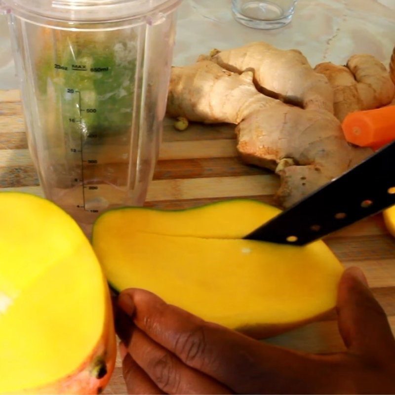 Step 1 Prepare the ingredients for Mango Carrot Juice