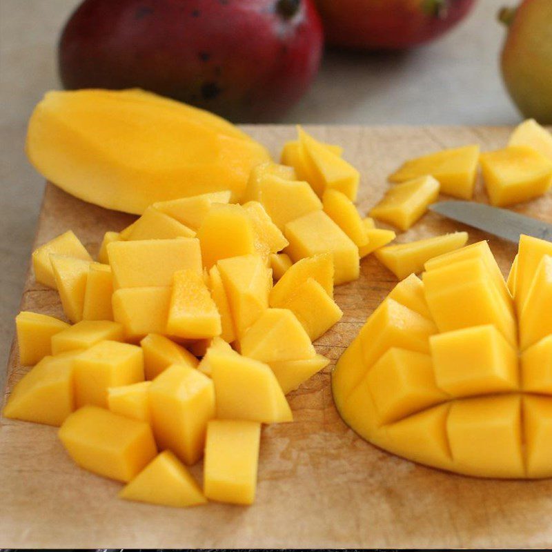 Step 1 Prepare the fruits Mango Milkshake