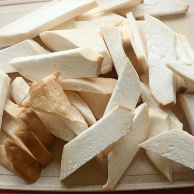Step 1 Prepare the Ingredients for Banana Flower Salad with Chicken Drumstick Mushroom