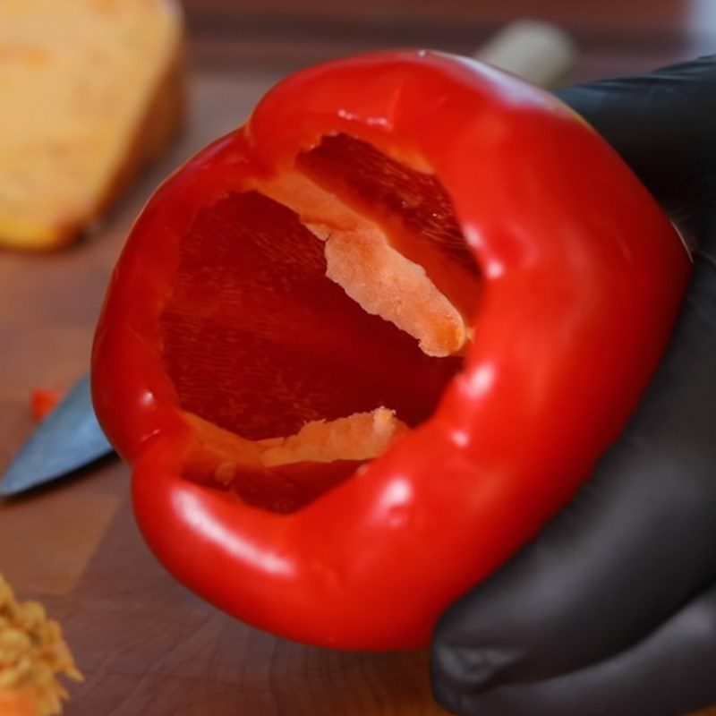 Step 1 Prepare bell pepper Bell pepper baked with cheese