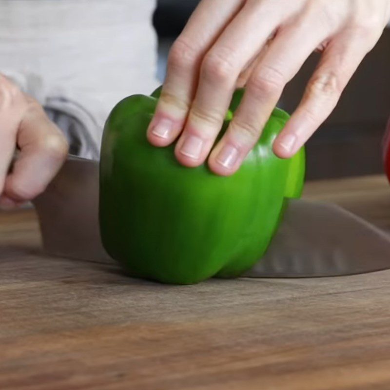 Step 1 Prepare the Bell Peppers Grilled Bell Peppers Stuffed with Rice