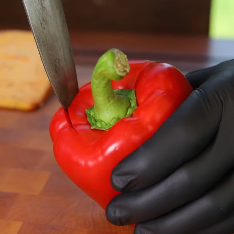 Step 1 Prepare bell pepper Bell pepper baked with cheese
