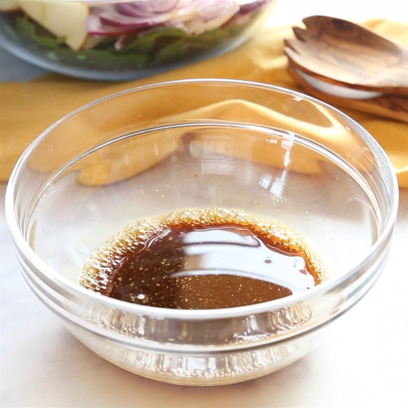 Step 2 Make the dressing for Spinach Apple Salad with Walnuts