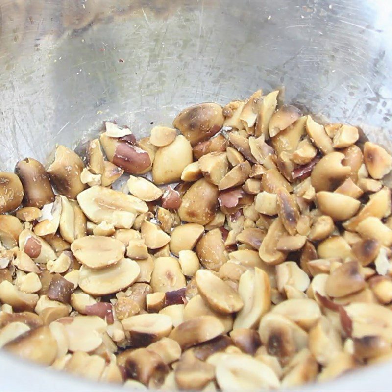 Step 2 Prepare the herbs and roast the peanuts for the salad