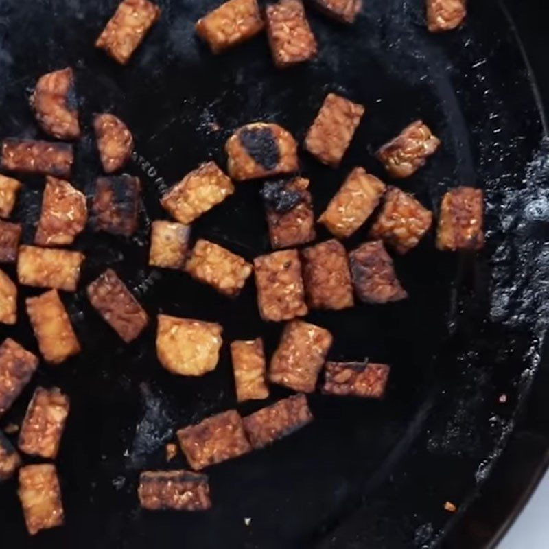 Step 2 Prepare the Tempeh for Kale Salad with Cream Dressing