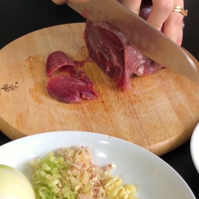 Step 1 Prepare and Marinate the Beef for Beef Hot Pot with Tamarind