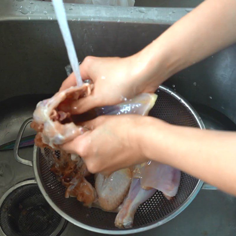 Step 2 Prepare the chicken Chicken porridge using a pressure cooker