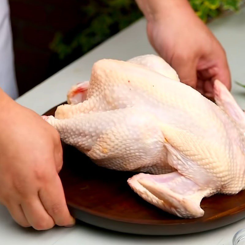 Step 1 Prepare the chicken Whole Roasted Chicken with Garlic and Sesame