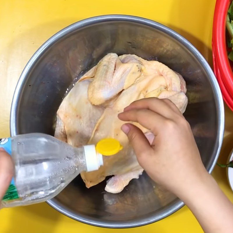 Step 1 Prepare chicken and vegetables Steamed Chicken with Fermented Bean Sauce