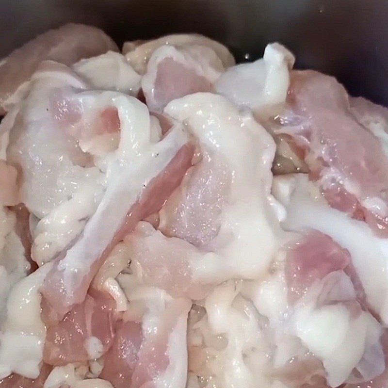 Step 1 Prepare Pork for Stir-Fried Chayote with Pork Belly