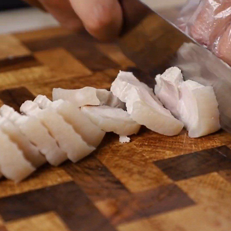Step 2 Prepare shrimp and pork belly Watermelon salad with shrimp and pork
