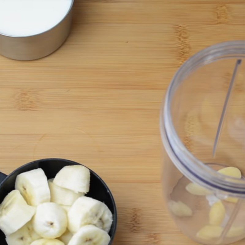 Step 1 Prepare the fruits for Banana Almond Milkshake