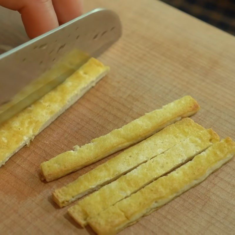 Step 2 Prepare and fry the tofu Stir-fried tofu with vegetables