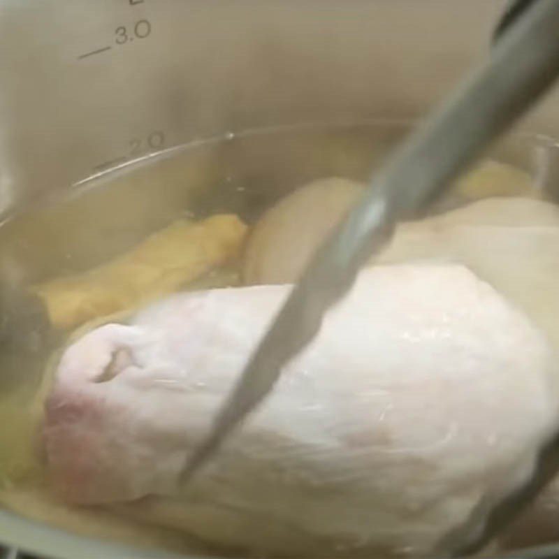 Step 1 Prepare and Boil Chicken for Crispy Skin Chicken Pho