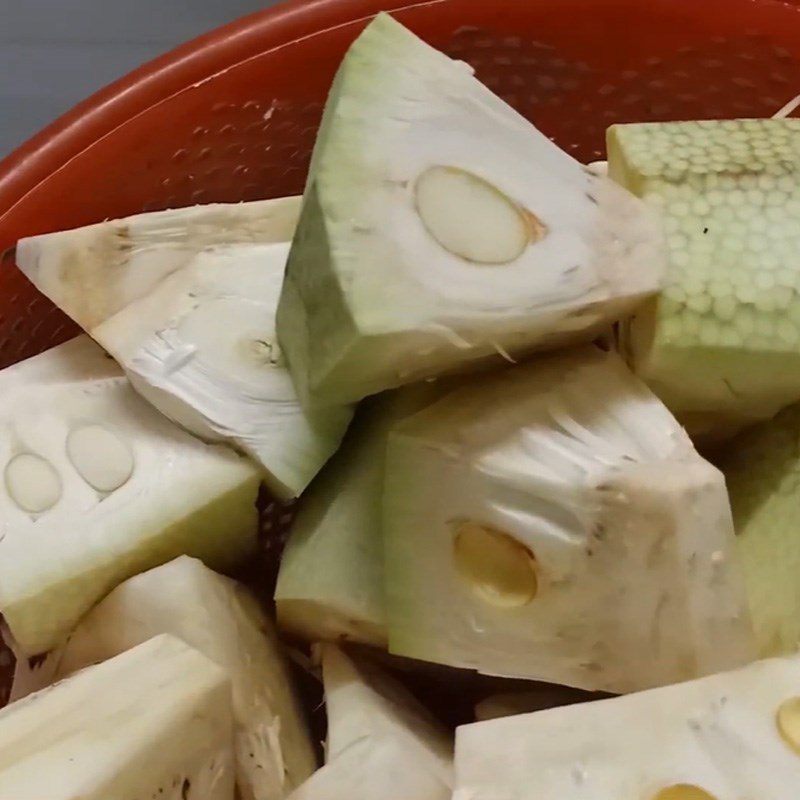 Step 1 Prepare and boil young jackfruit Young Jackfruit Salad with Fried Pork Skin in Da Nang