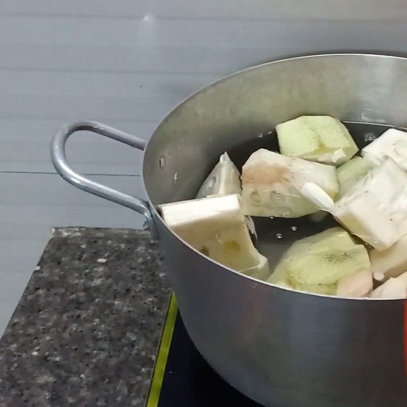 Step 1 Prepare and boil young jackfruit Young Jackfruit Salad with Fried Pork Skin in Da Nang
