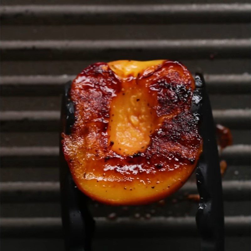 Step 2 Prepare and roast peaches Grilled peach salad