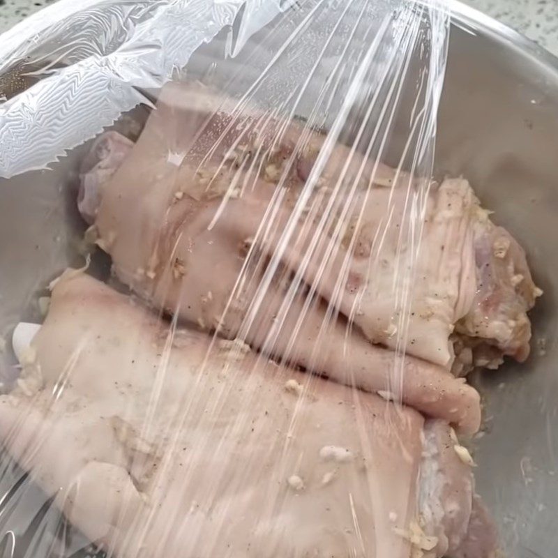 Step 2 Prepare and marinate the pork leg Fried Bone-less Pork Leg with Fish Sauce