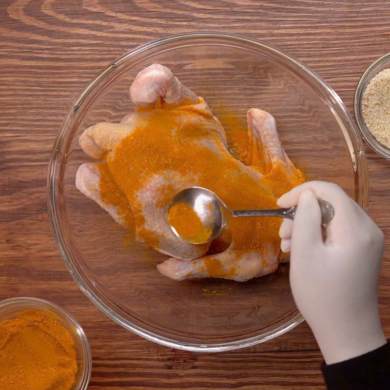 Step 1 Preparation and Marination of Chicken Rice