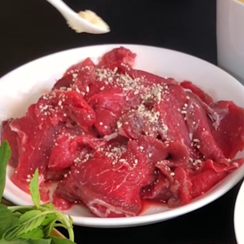 Step 1 Prepare and Marinate the Beef for Beef Hot Pot with Tamarind