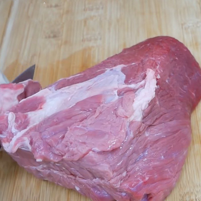 Step 1 Prepare and marinate the beef for Beef Salad with Vietnamese Coriander