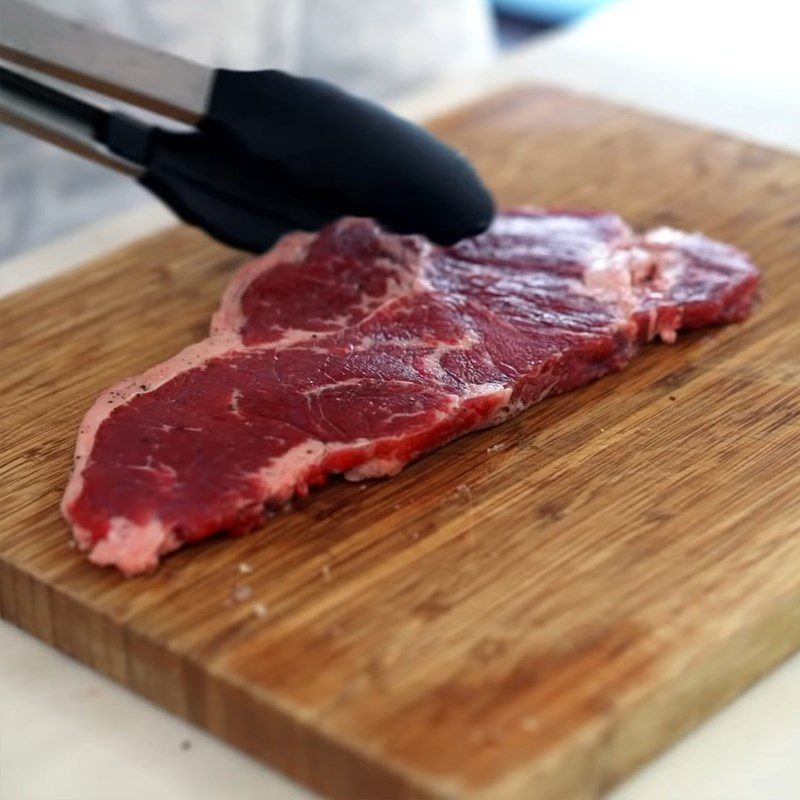 Step 2 Prepare and marinate the beef for Grilled Beef Salad