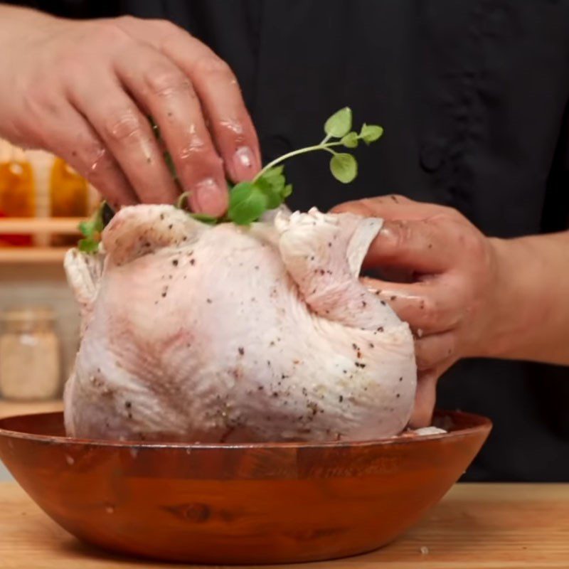 Step 1 Prepare and marinate the chicken Whole roasted chicken stuffed with glutinous rice