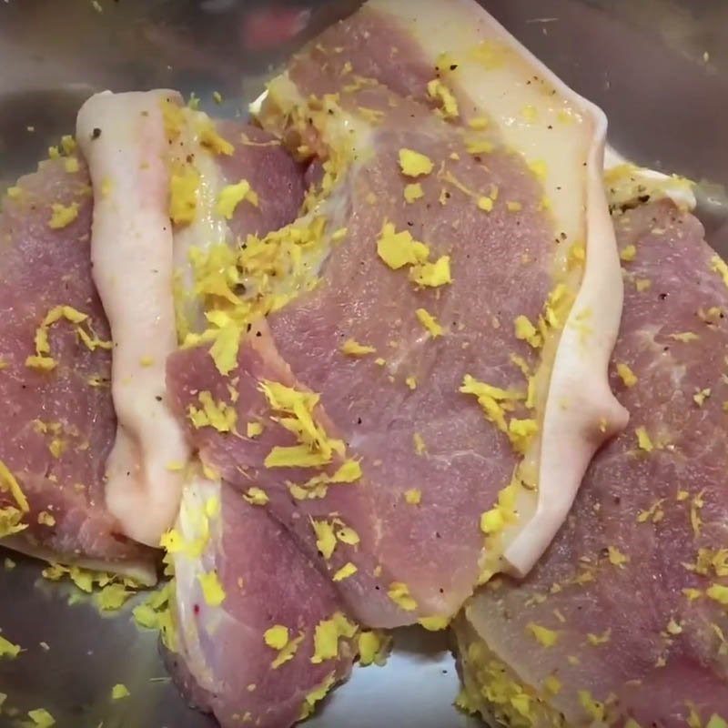 Step 2 Prepare and marinate the pork for Pork Chạo