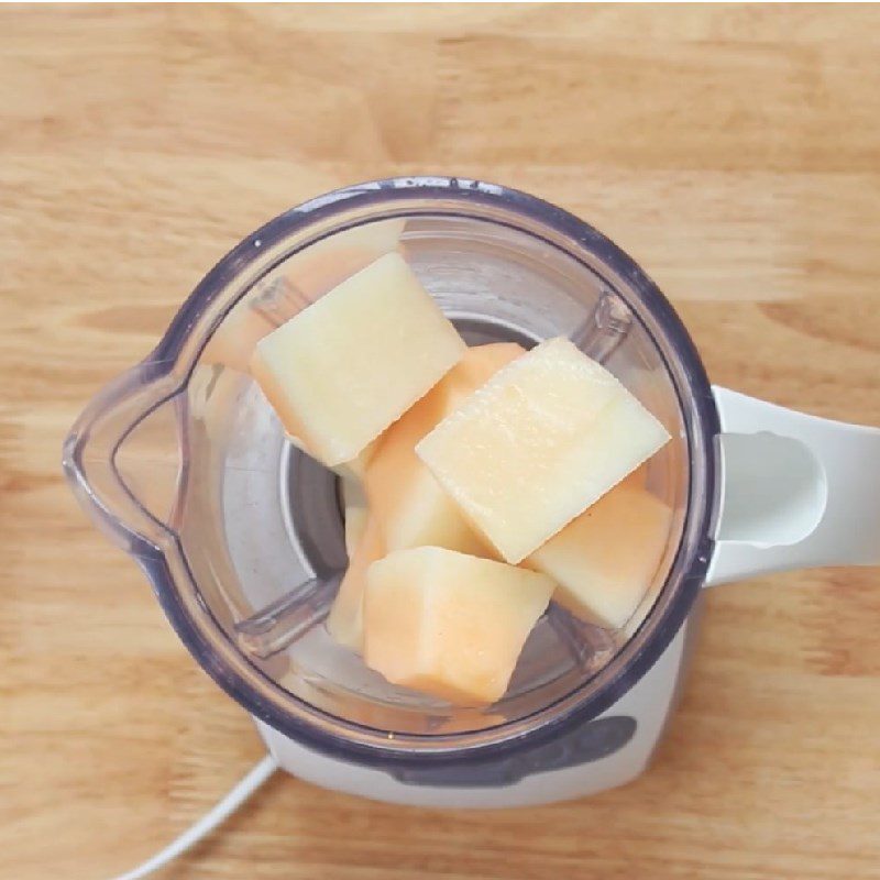 Step 1 Prepare and Blend Cantaloupe Cantaloupe Jam