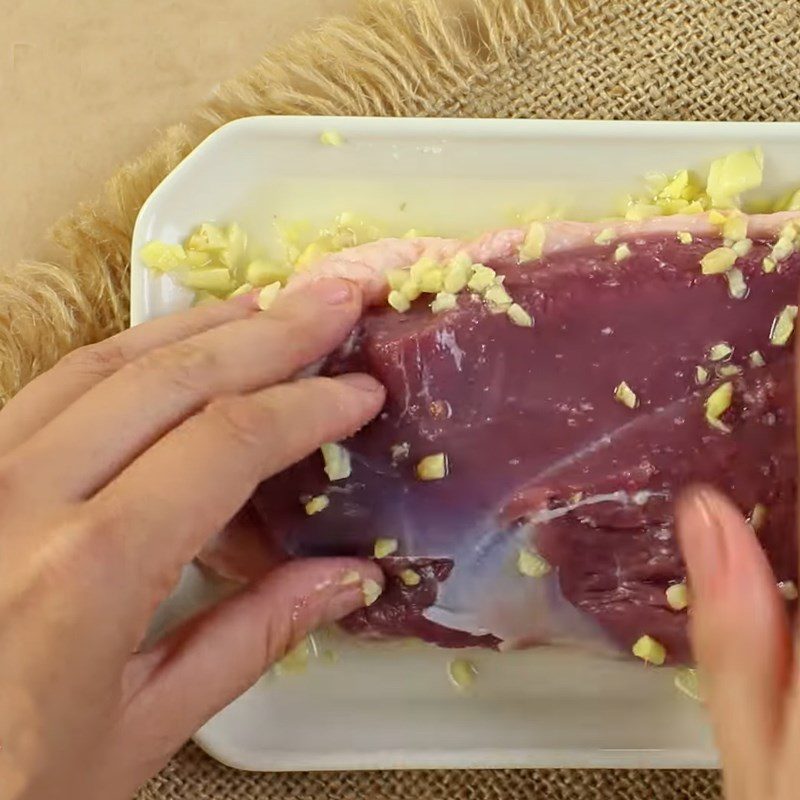Step 1 Prepare the duck for Duck Salad with Tamarind Sauce