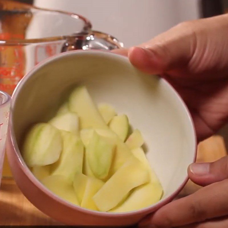 Step 1 Prepare the green mango for Green Mango Smoothie