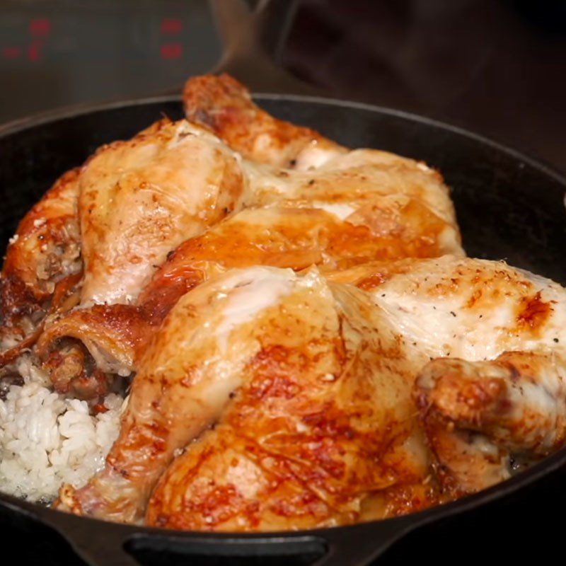 Step 5 Chicken Sauce with Butter Whole grilled chicken stuffed with sticky rice
