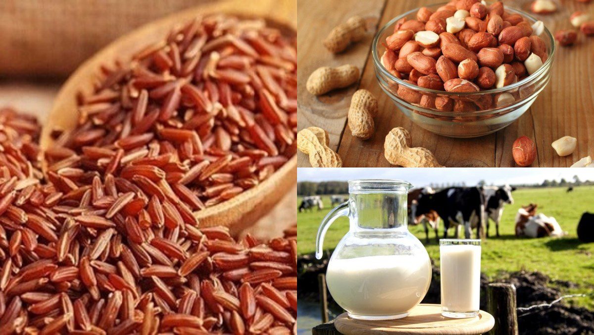 Ingredients for brown rice milk dish