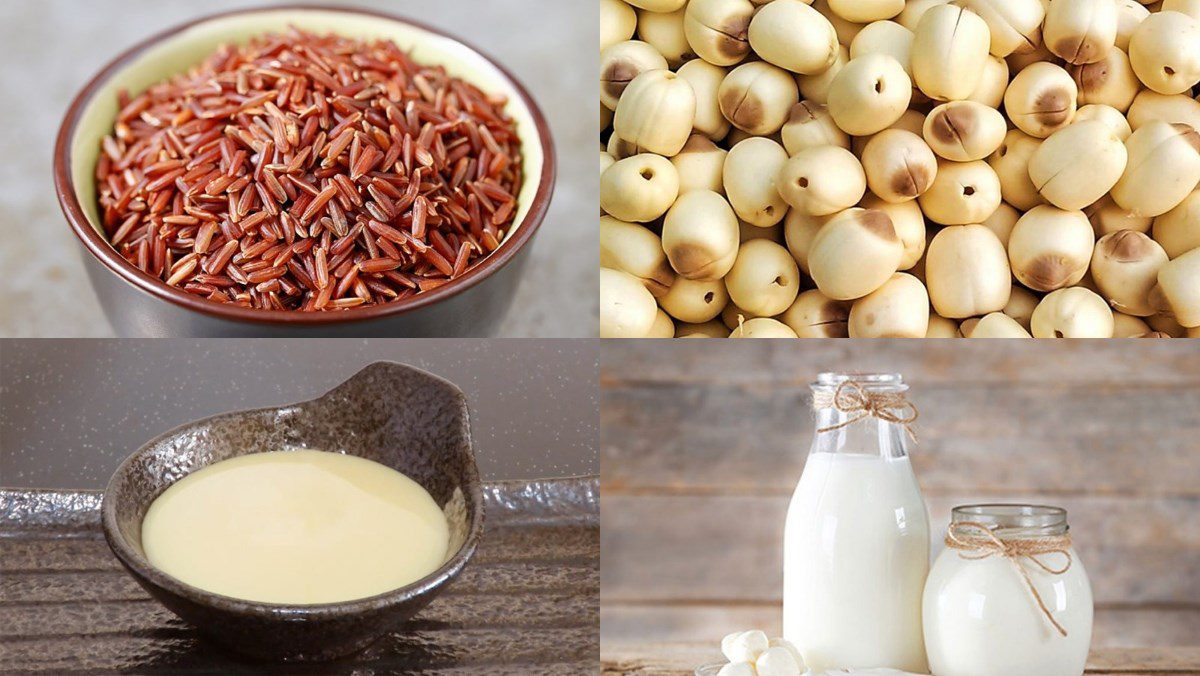 Ingredients for brown rice milk dish