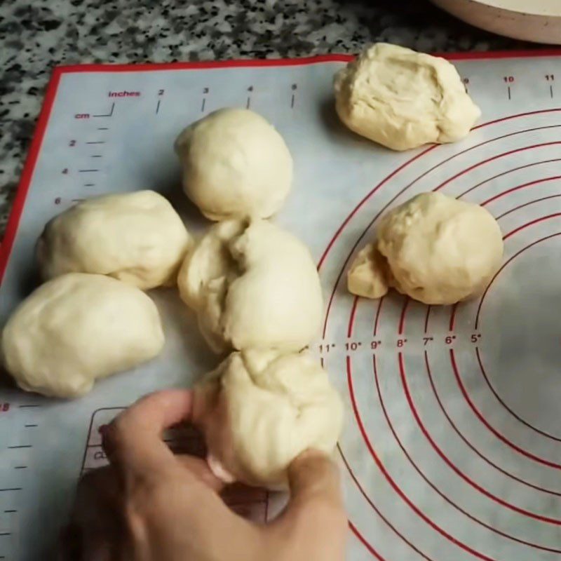 Step 4 Shaping the bread for Butter Milk Bread using a non-stick pan
