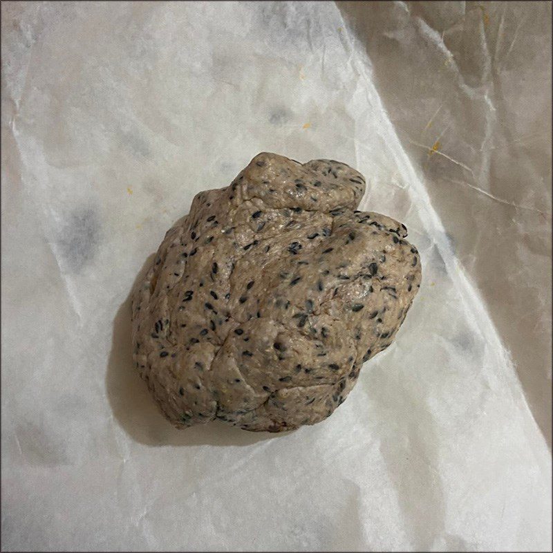 Step 2 Shaping Black Sesame Oatmeal Cookies