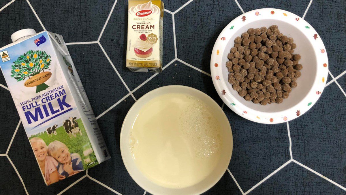 Ingredients for black sugar tofu dish