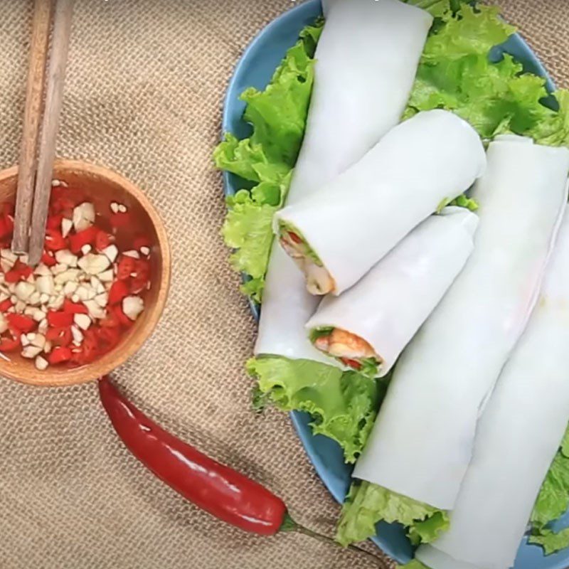Step 6 Final Product Fried Shrimp Spring Rolls