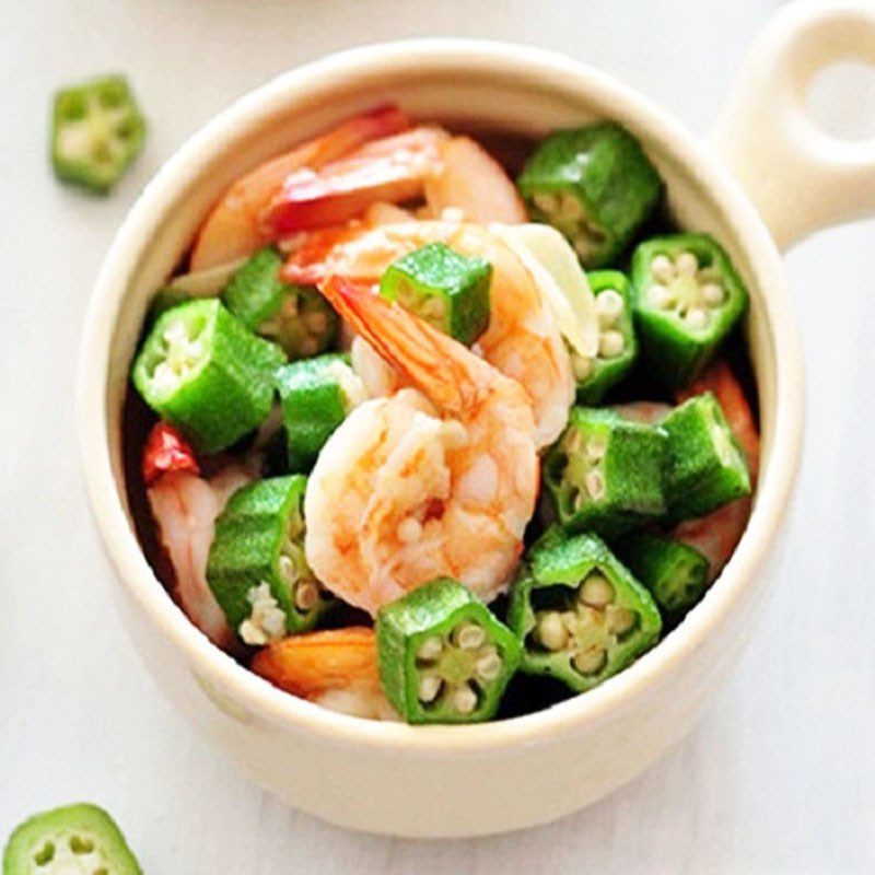 Step 5 Final Product Okra sautéed with shrimp