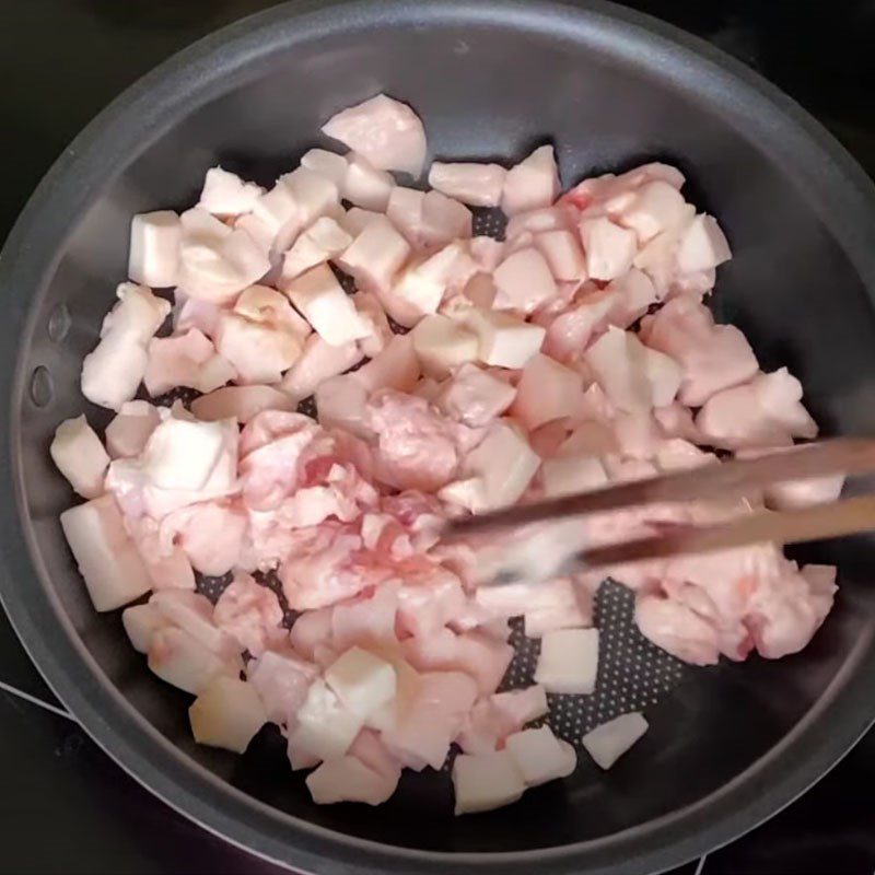 Step 1 Rendering the Pork Fat Catfish Fermented Fish Sauce with Crispy Pork Fat
